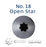No. 18 Open Star Stainless Steel Piping Tip