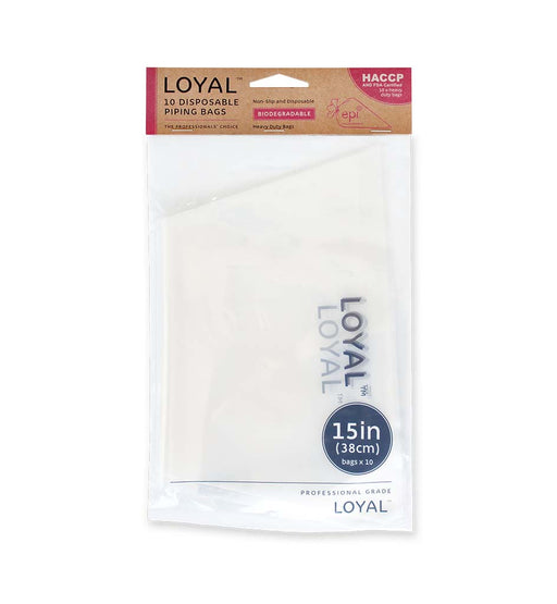 15in/38 Degradable Clear Disposable Piping Bags Pack of 10