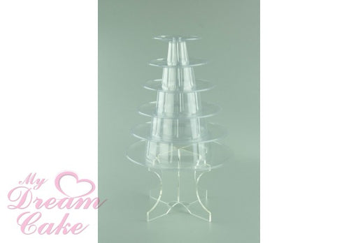 6 Tier PVC Macron Stand - With Acrylic Base