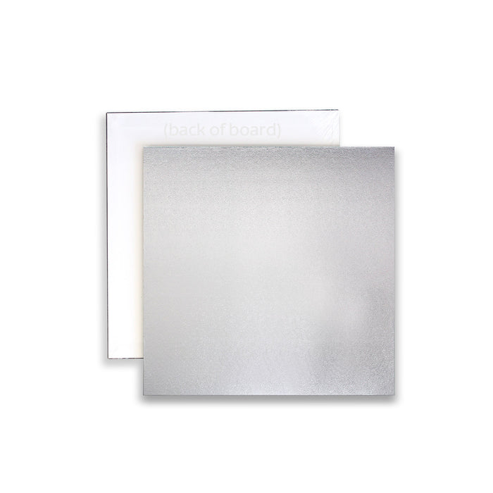 Loyal - Cake Board - Square Silver Masonite