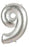 Megaloon 40" Silver Number  6 or 9