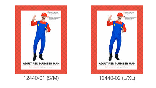 Adult Red Plumber Costume