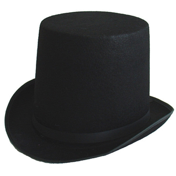 Black Satin Lincoln Top Hat