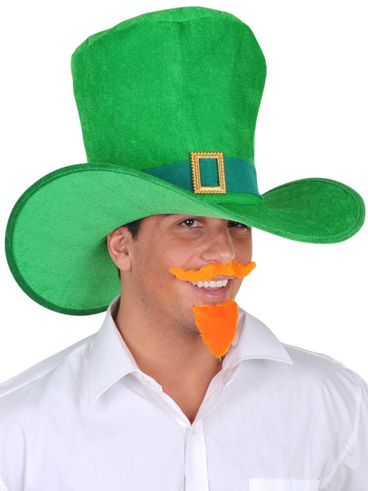 Hat Jumbo Tall Green With Gold Buckle