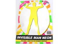 Men's Neon Yellow Invisible Morph Suit Costume