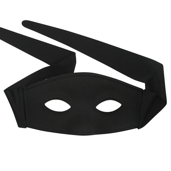 Zorro With Ties Large Black Eye Mask