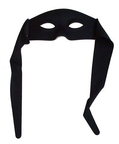 Zorro With Ties Large Black Eye Mask