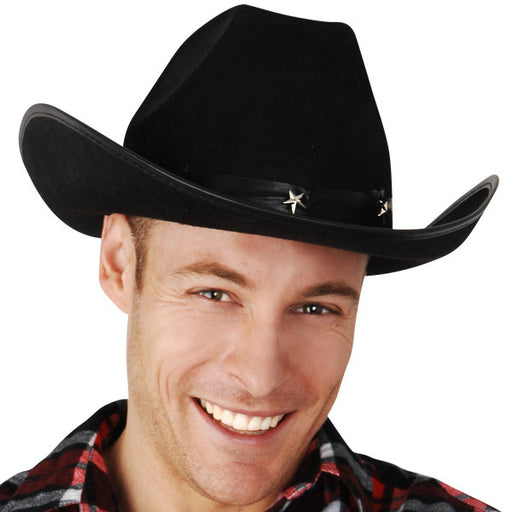 Cowboy Hat Black With Silver Stars