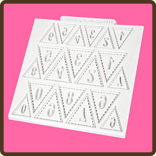Bunting Numbers Design Mat Mould By Katy Sue