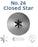 Loyal - Closed Star #26 Stainless Steel Piping Tip