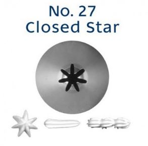 No.Closed Star 27 Standard  Stainless Steel Piping Tip