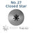 No.Closed Star 27 Standard  Stainless Steel Piping Tip