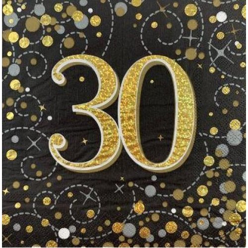 30th Birthday Sparkling Napkins