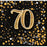 Sparkling Fizz Black & Gold Assorted Aged Napkins 16 Pack