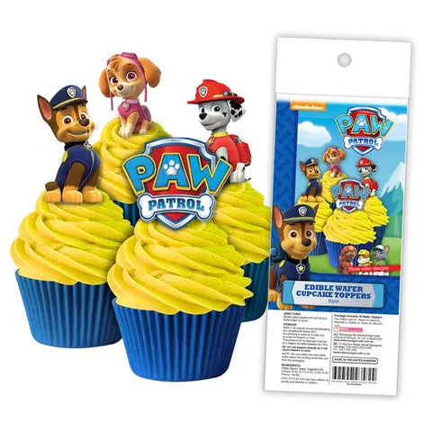 Paw Patrol Edible Wafer Cupcake Toppers 16 Piece Pack