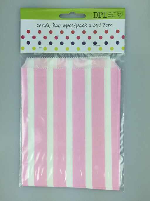 LIGHT PINK CANDY BAGS 6 PACK
