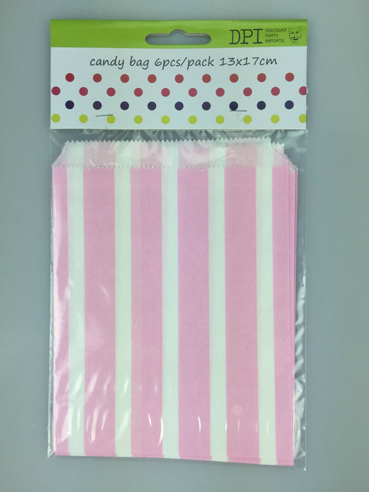 LIGHT PINK CANDY BAGS 6 PACK
