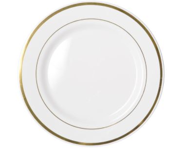 Deluxe Dinner Plate With Gold Rim