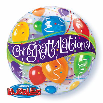 Congratulations Balloons Bubble 55cm