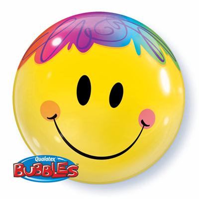 Bright Smile Face Bubble Balloon 22''/56cm