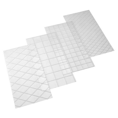 Quilt And Square Impression Mat Set Of 4