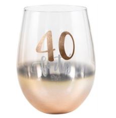 Rose Gold Ombre Stemless Wine  Glass Assorted Ages