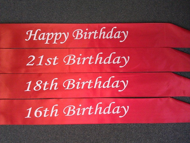 Happy 16th Birthday Red Sash