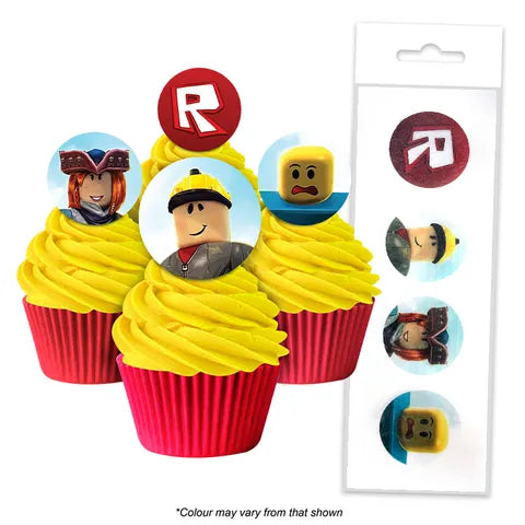 Roblox Edible Wafer Cupcake Toppers 16 Piece Pack