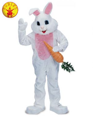 Rabbit  Mascot Premium Costume White Adult