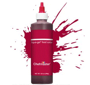 Chefmaster | Super Red | Liqua-Gel Food Colour | 10.5 Oz/298 Grams