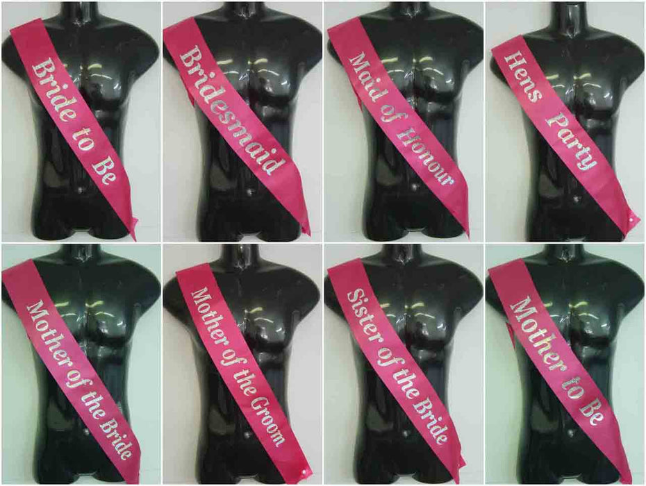 Mother of The Groom Sash - Assorted Colours