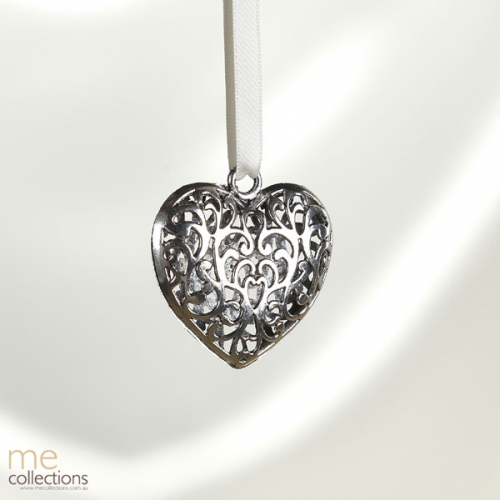 HEART SMALL METAL PENDANT SILVER