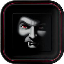 SMALL VAMPIRE PAPER PLATE - PACK OF 8