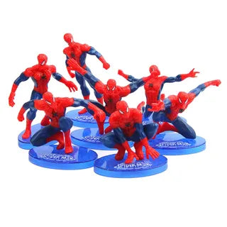 Spiderman Figurine Cake Topper Set of 7pcs
