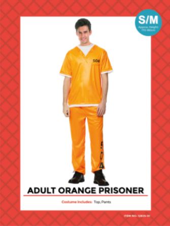 Adult Orange Prisoner Man Costume