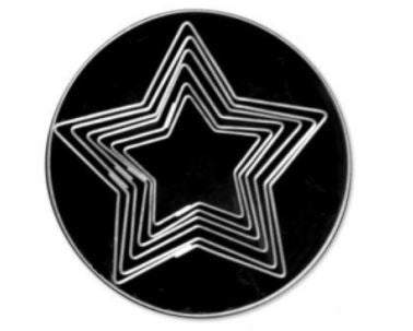 Stainless Steel Cutter Plain Star Set Of 6