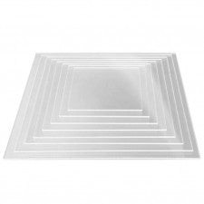 Cake Craft | Ganache Lid Set | Square | 8 Pieces (5-12 Inch)