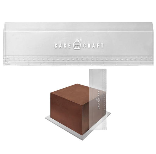 Cake Craft Acrylic Scraper With Height Guide 12 Inch