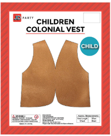 Children's Colonial Vest Light Brown