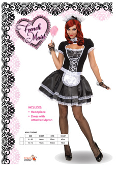 Sexy French Maid Adult Costume