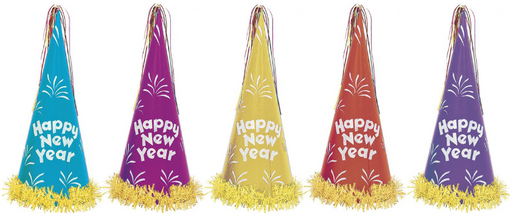 New Year Giant Cone Hat - Assorted Colours