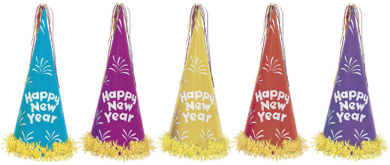 New Year Giant Cone Hat - Assorted Colours