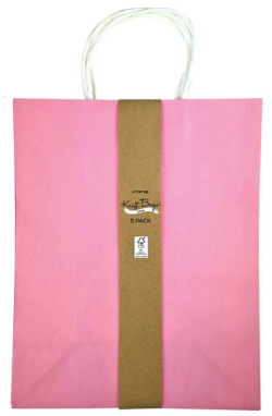 Large Pink Kraft Gift Bag 5pk