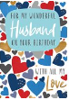 "For My Wonderful Husband, On Your Birthday" Card