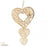 THREE HEARTS WEDDING CHARM GOLD