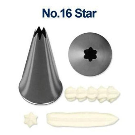Loyal #16 Star Piping Tube Stainless Steel