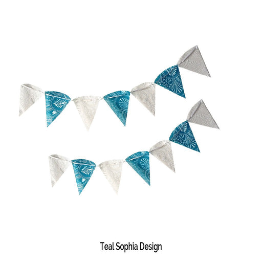 Bunting Royale 5m (Milano design ) Teal/White