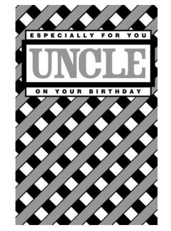 "Especially For You UNCLE On Your Birthday" Card