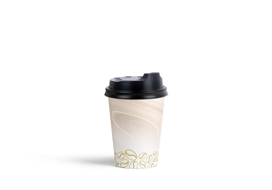 Coffee Cups 250ml Pack 12 With Lids
