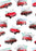 Folded Gift Wrap Red Cars